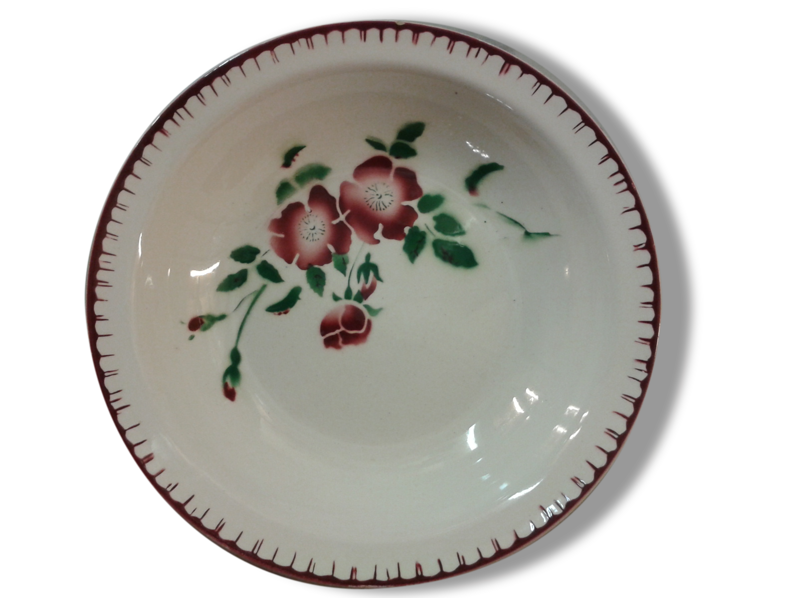 Earthenware Sarreguemines deep dish