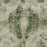 Tapis Oushak Vintage – Tons Vert Pastel & Style Classique, 176 x 340 cm