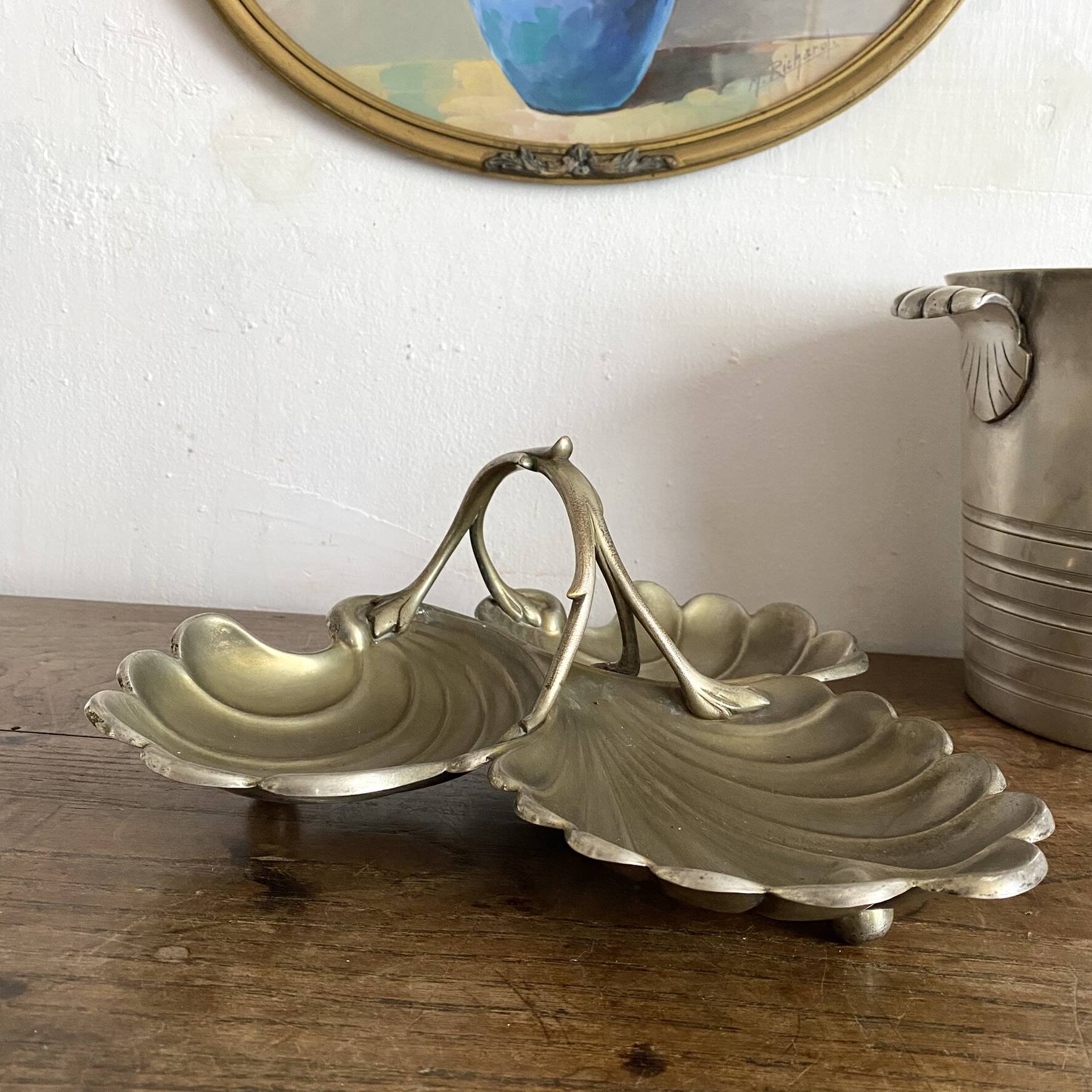 Art Nouveau silver-plated serving tray