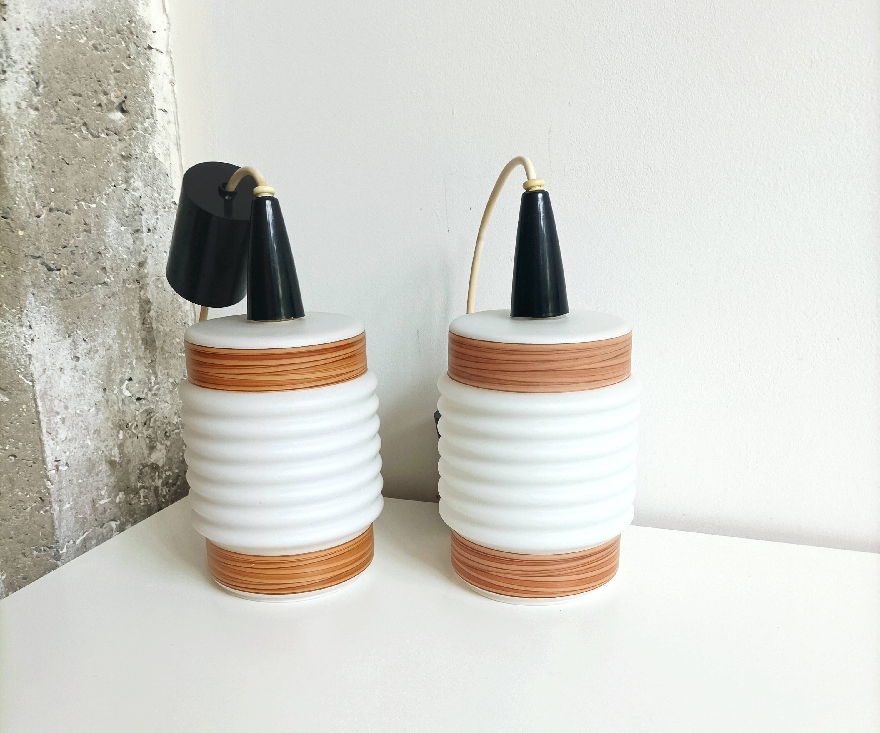 Suspensions opaline scandinave dlg Louis Kalff