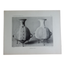 Plate primitive decoration representing a ceramic vase from peru