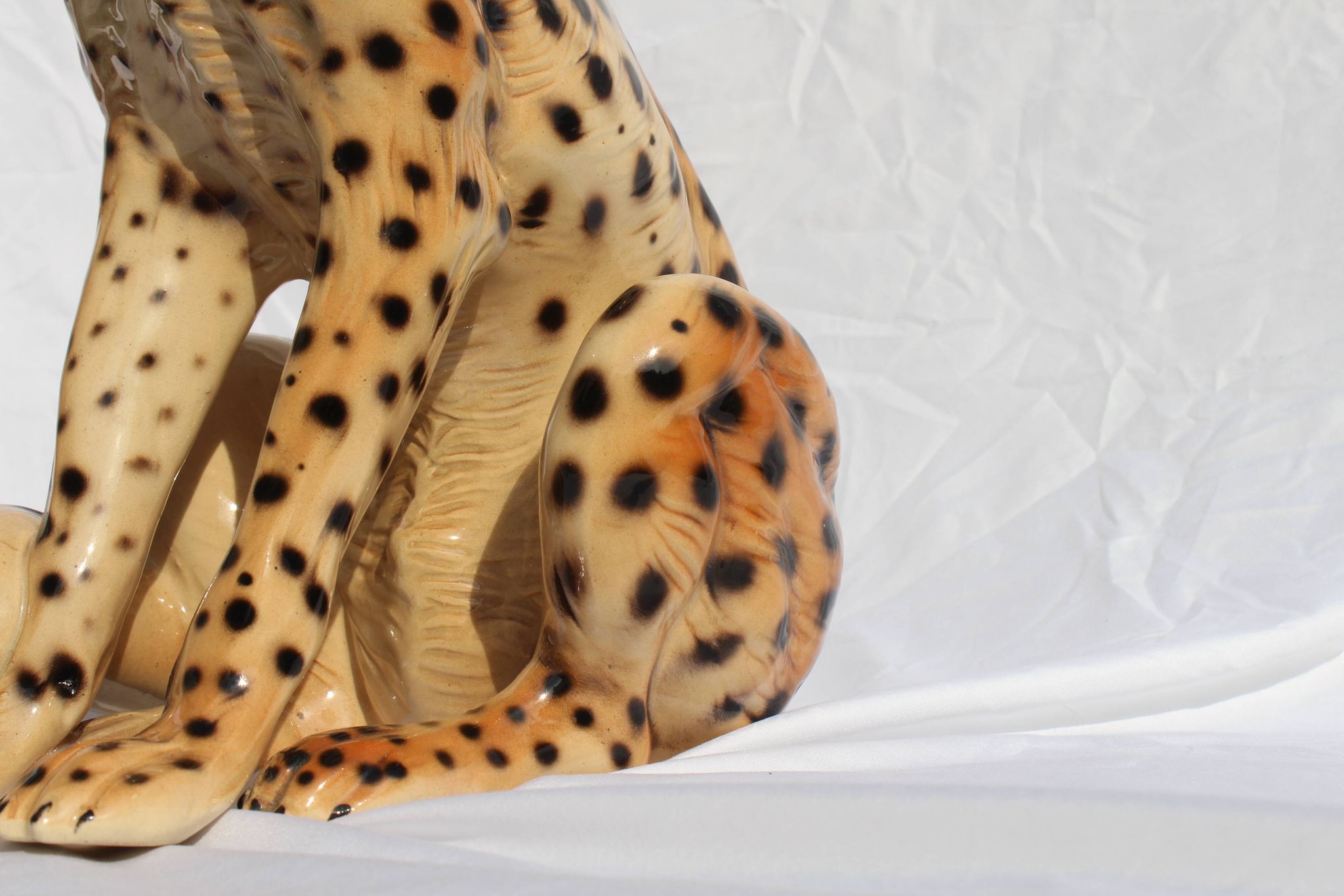 Guépard italien en porcelaine des années 1970