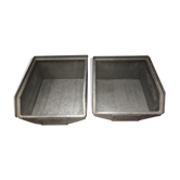 Lot de 2 casiers de rangement empilables métallique