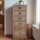 Meuble de métier vintage en bois massif