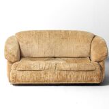 Italian two-seater sofa in beige velvet, 1970s