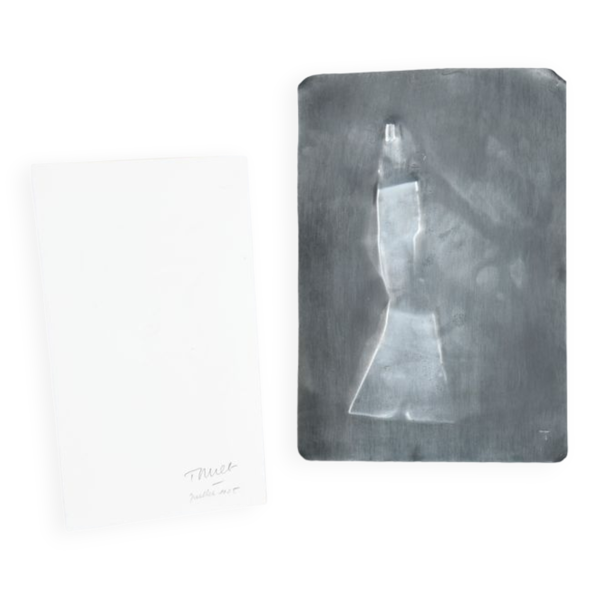 "Waiting" | Jean TOURET (1916-2004). Pressed zinc plate