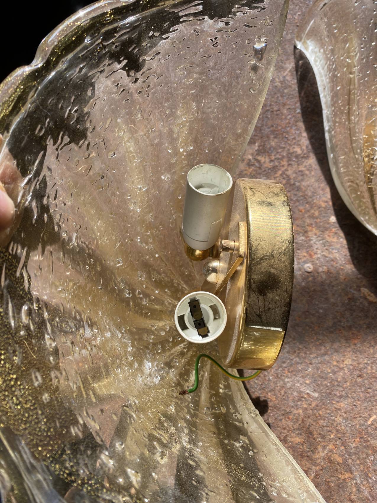 XXL pair of Murano glass wall lights – 1960s