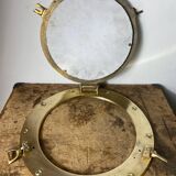 Brass porthole mirror