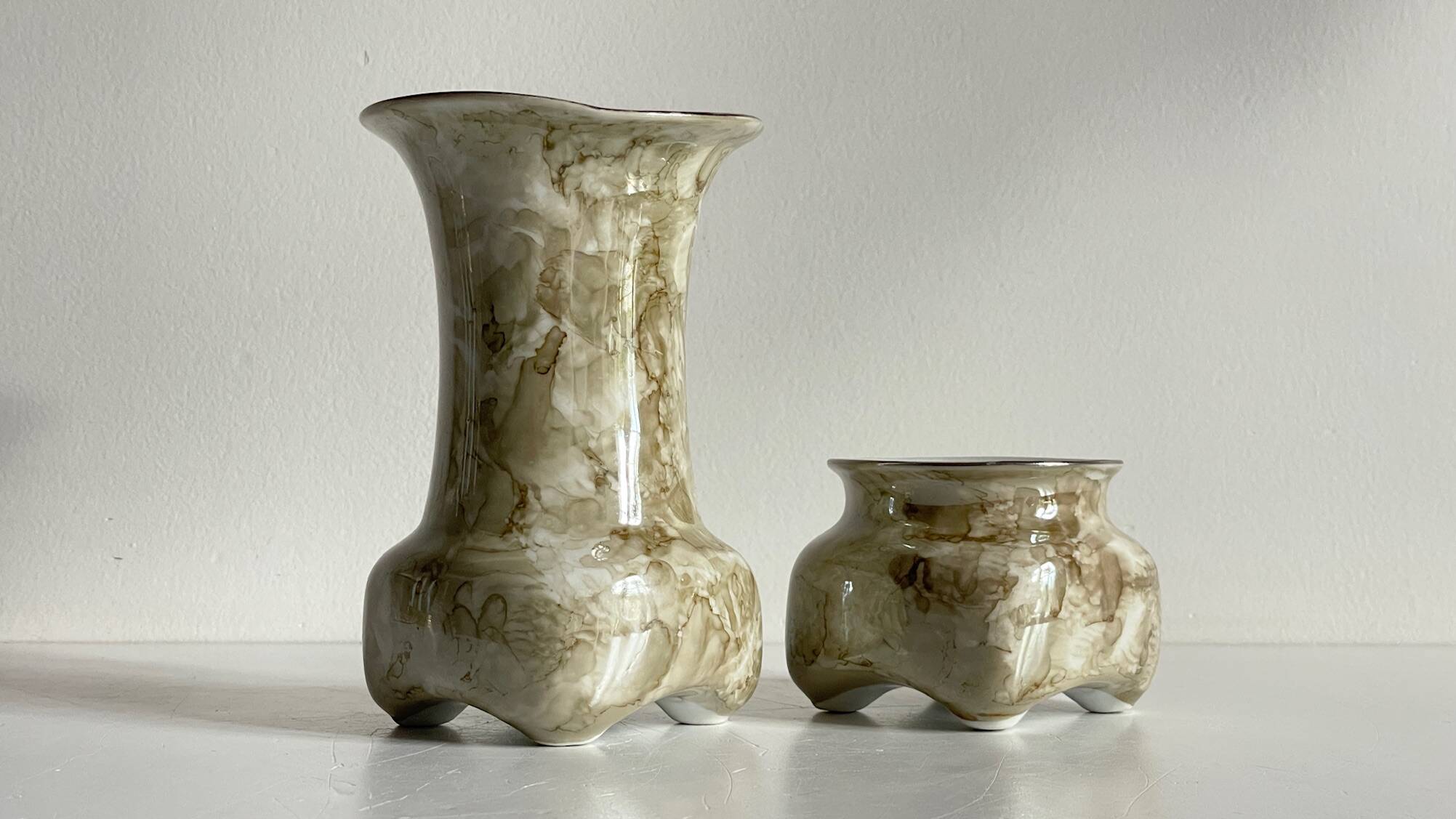 VASES Karolina Porcelaine Pologne ANNEES 70/80