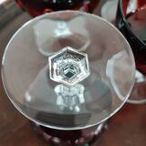 Anciens verres en cristal sur pied coupe à champagne,