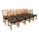 10 antique Josef Frank model 620 chairs in walnut wood from Svenskt Tenn.
