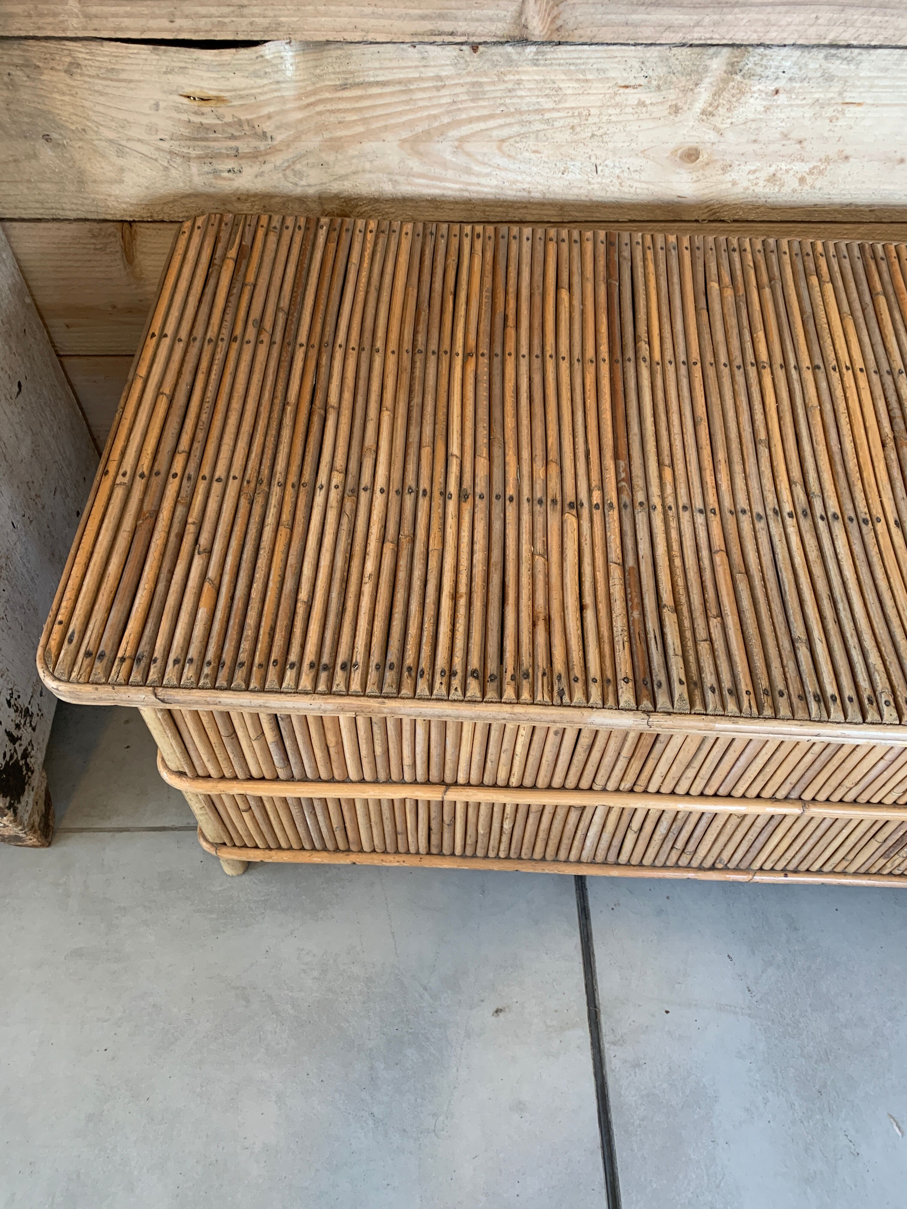 Vintage bamboo trunk