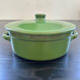 Green ceramic soup tureen