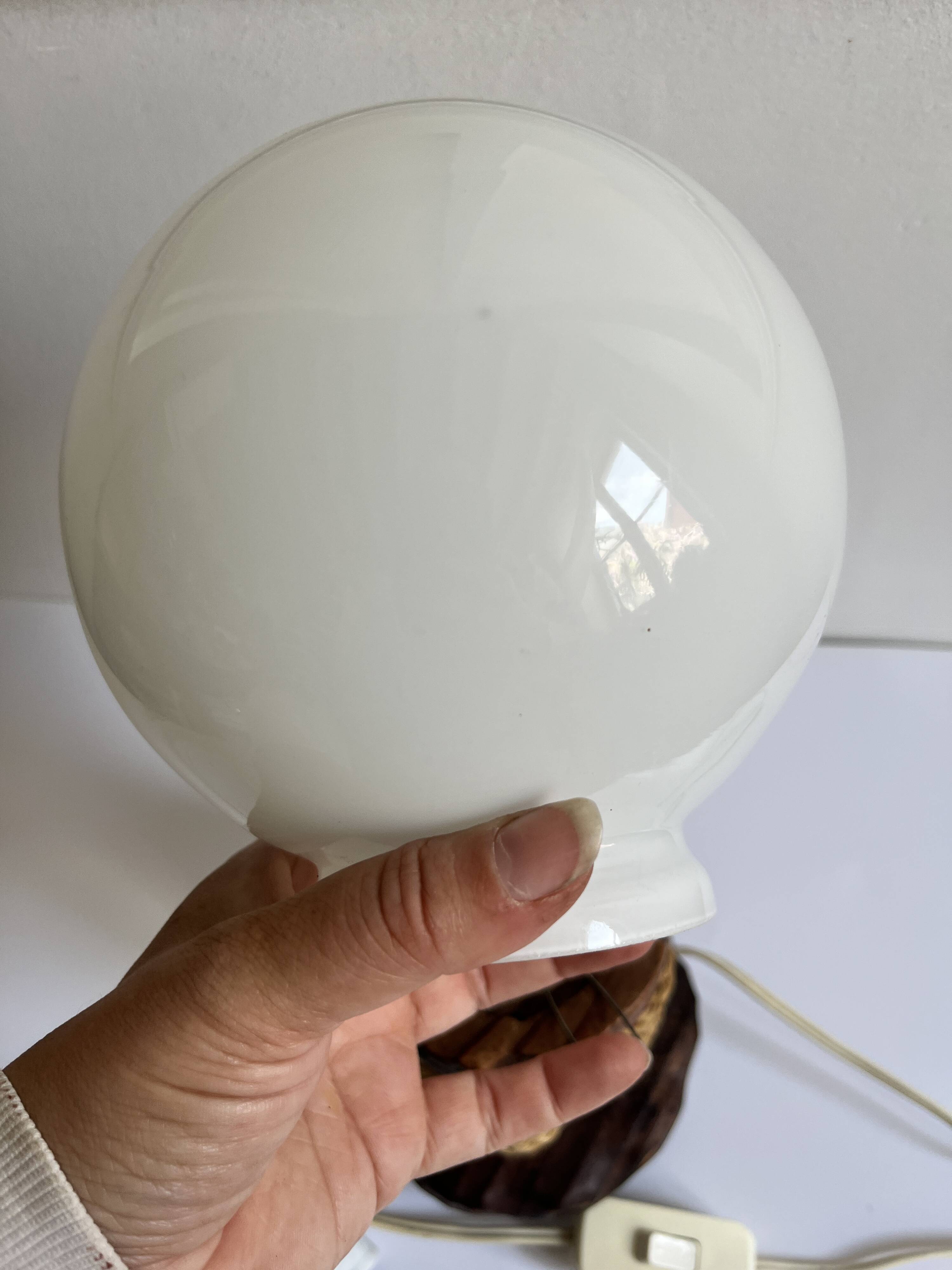 Opaline ball lamp