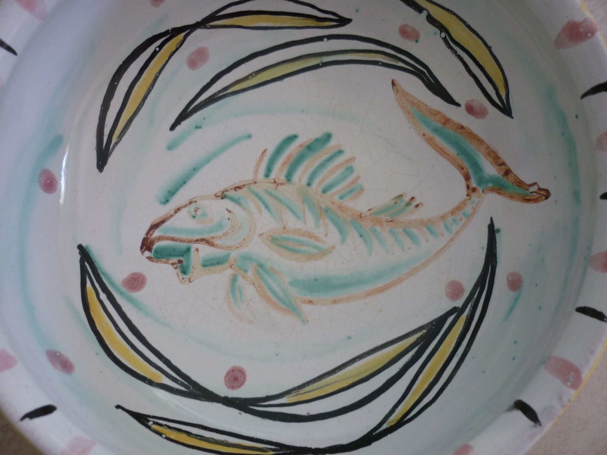 Seaweed and fish dish/pan Vallauris