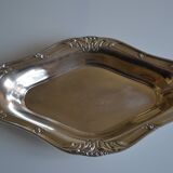 Flat basket cup in silver metal