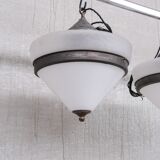 Pair of two tone french pendant lights