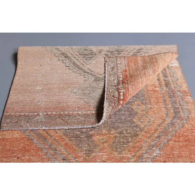 1970s Turkish Hand-Knotted Runner Rug 87x386