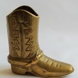 Vintage Santiag gilded bronze pencil pot