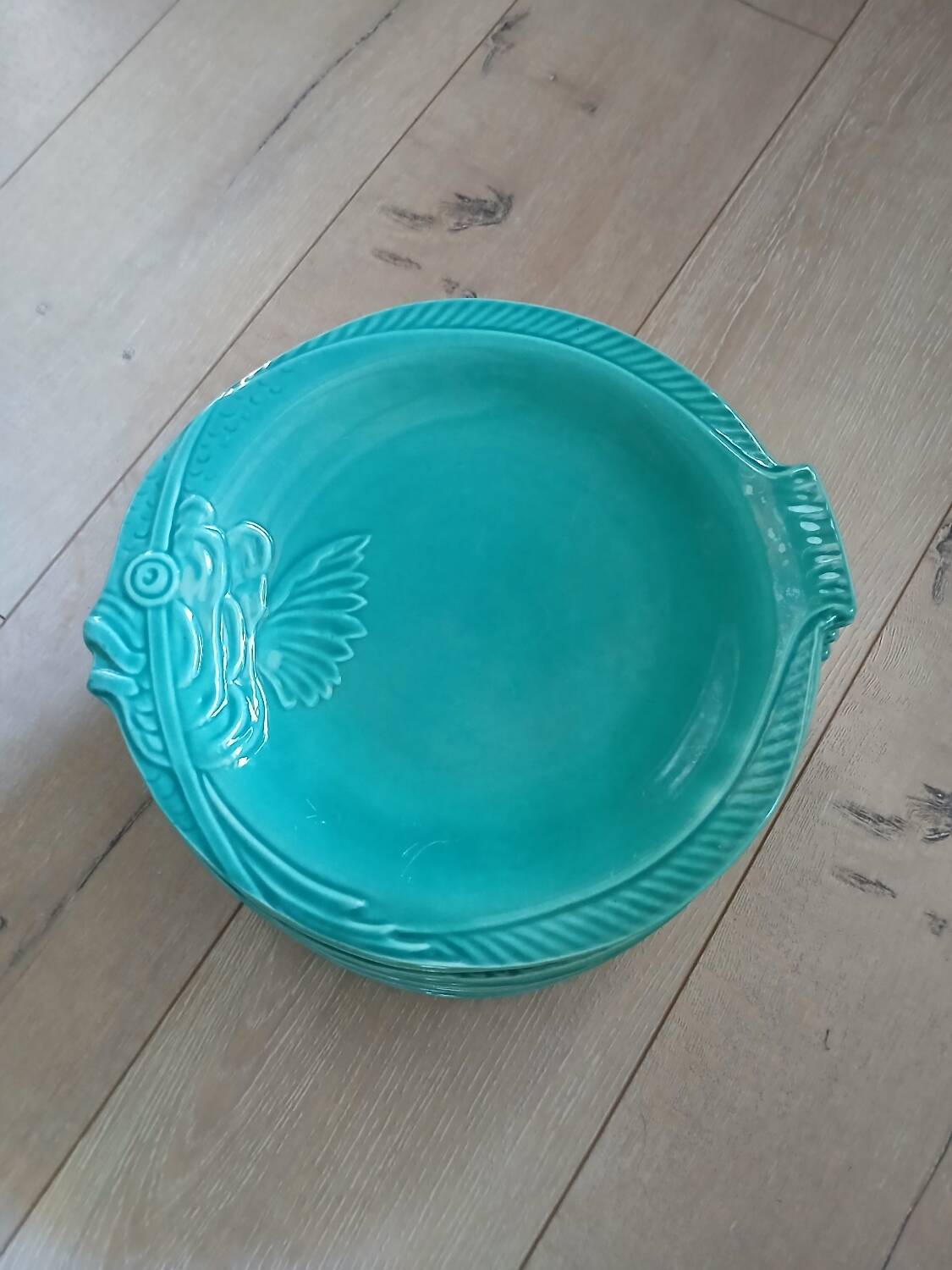 12 vintage zoomorphic dinner plates