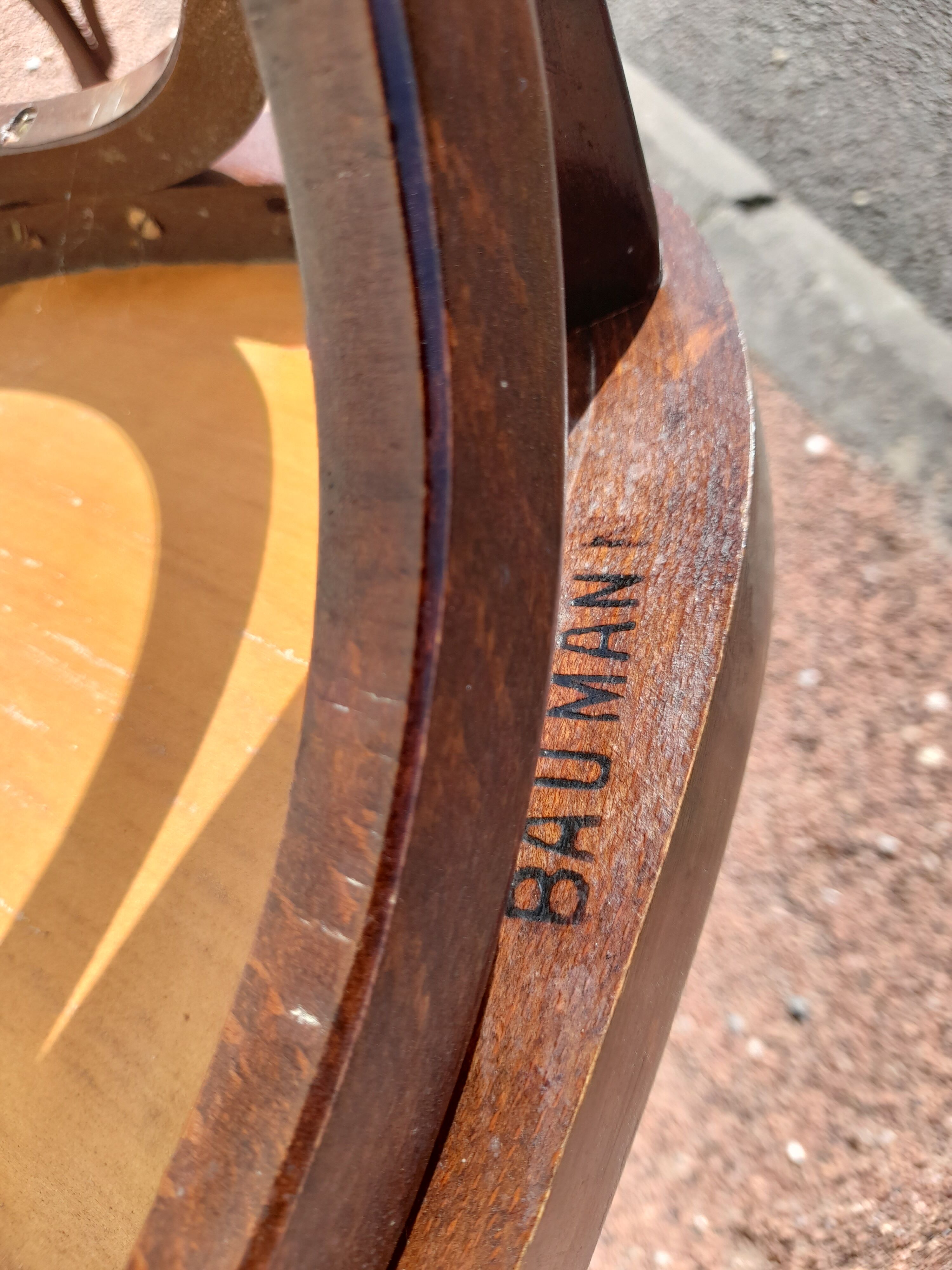 Pair of bistro armchairs signed Baumann 1930