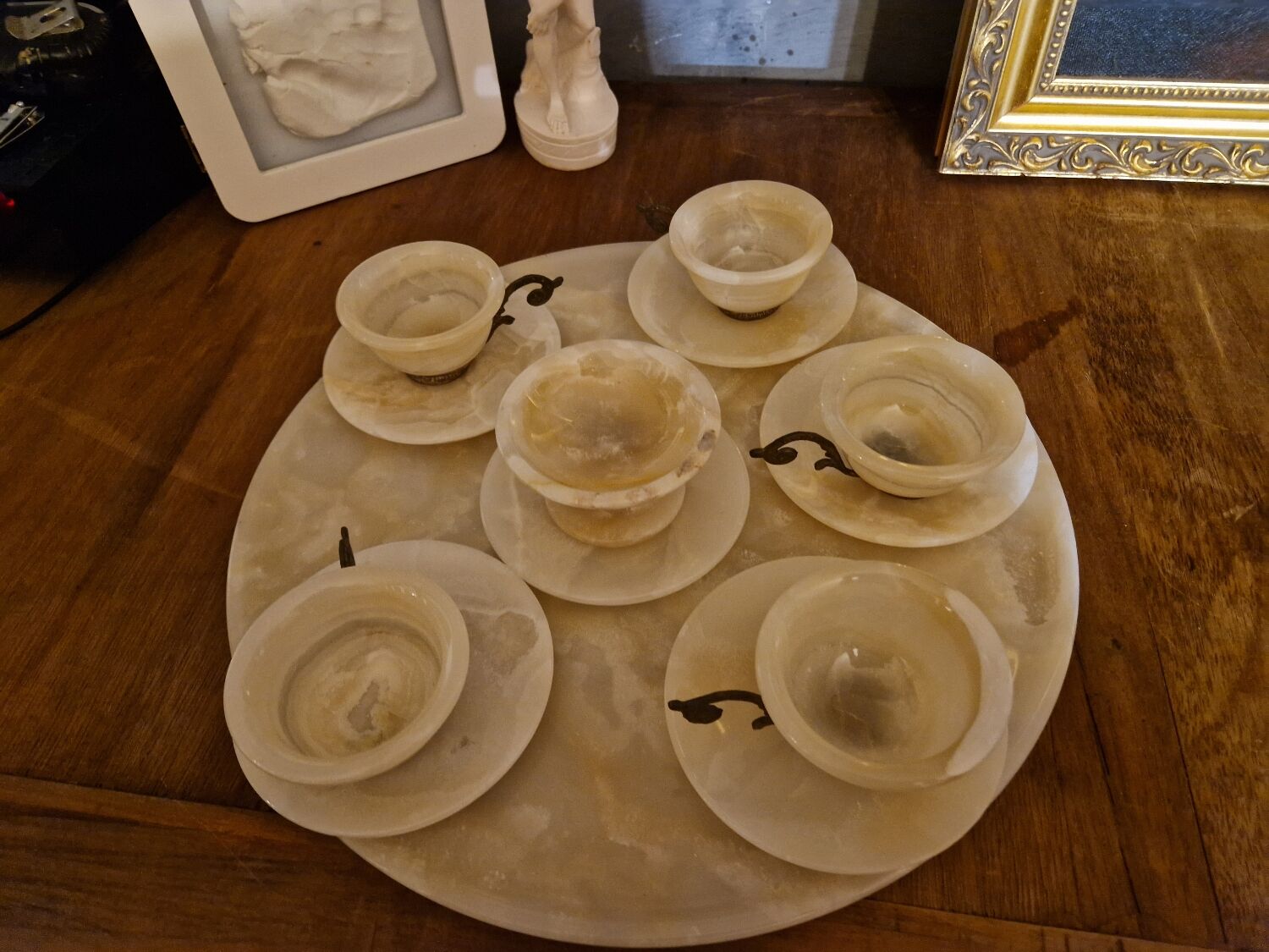 Onyx stone coffee set