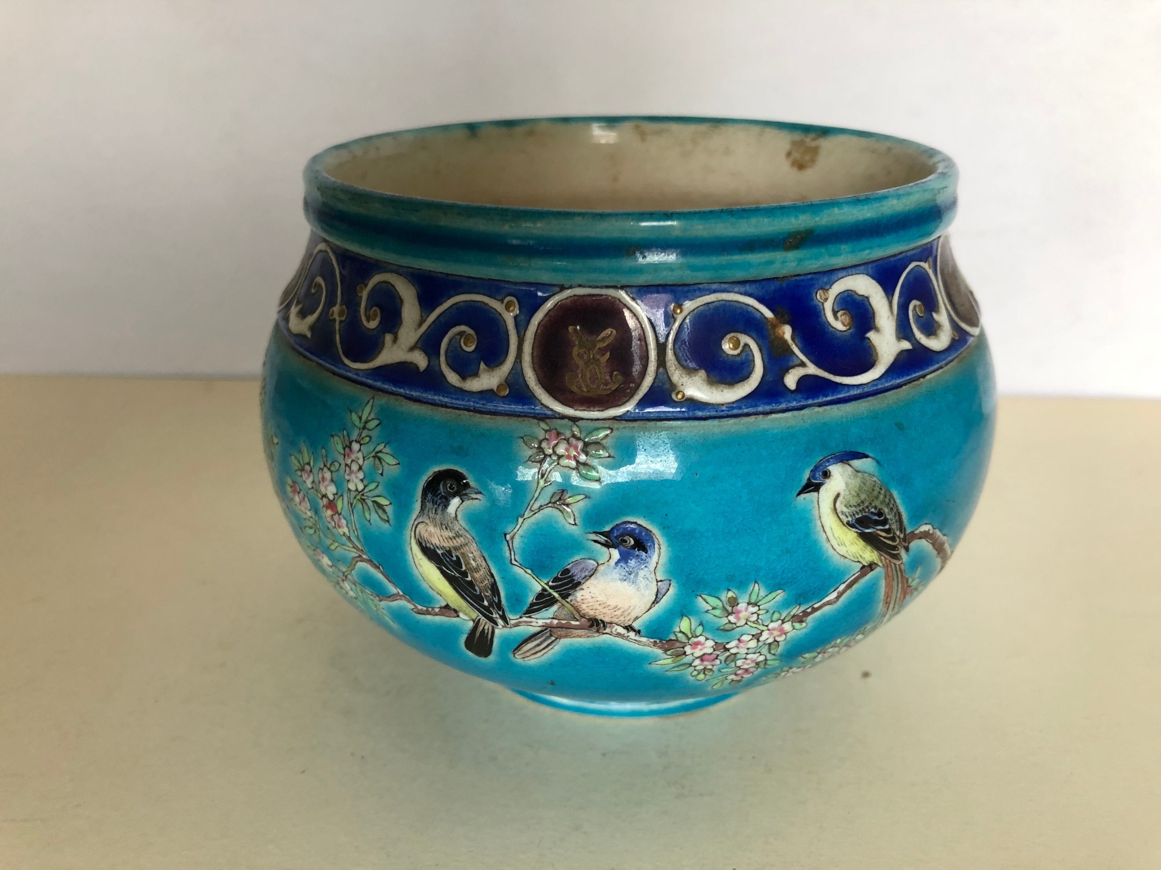 Longwy earthenware pot cache