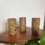 Pyrite stoneware vases