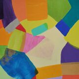 Abstract painting the path of colors