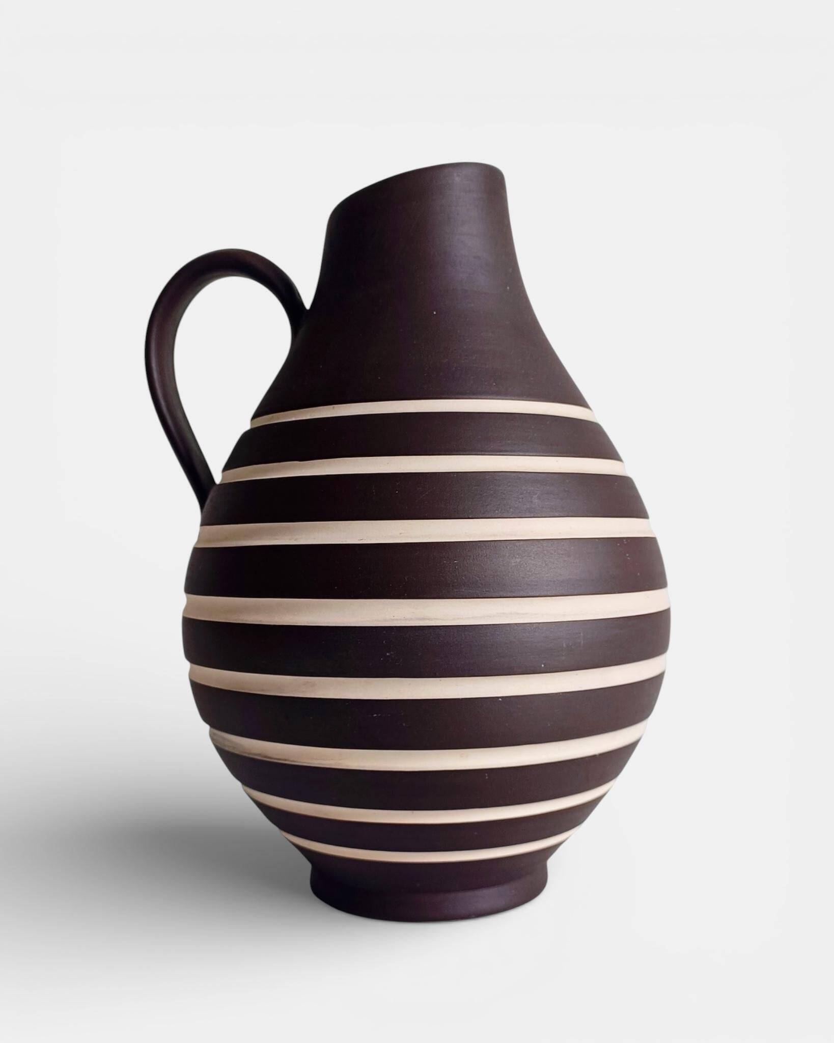Mid-Century Modern Terracotta Pitcher by AKRU, West Germany, 1950s