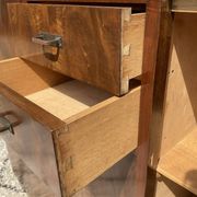 Vintage Art Deco walnut furniture from the 1940s-50s.