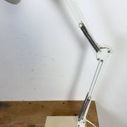 Vintage White Italian Architect Table Lamp, 1970s