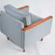 Original vintage armchair model ZWP-8 Cube, fully restored, pied de poule fabric, 1970s