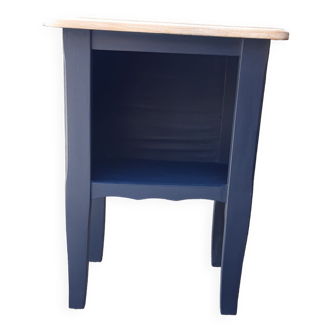 Old blue patinated bedside table