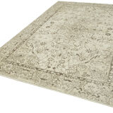 Tapis beige oriental ancien fait à la main 207 cm x 307 cm