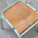 Lot de 6 chaises d’école Mobiltube turquoise 1950