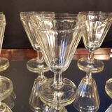 6 old bistro glasses
