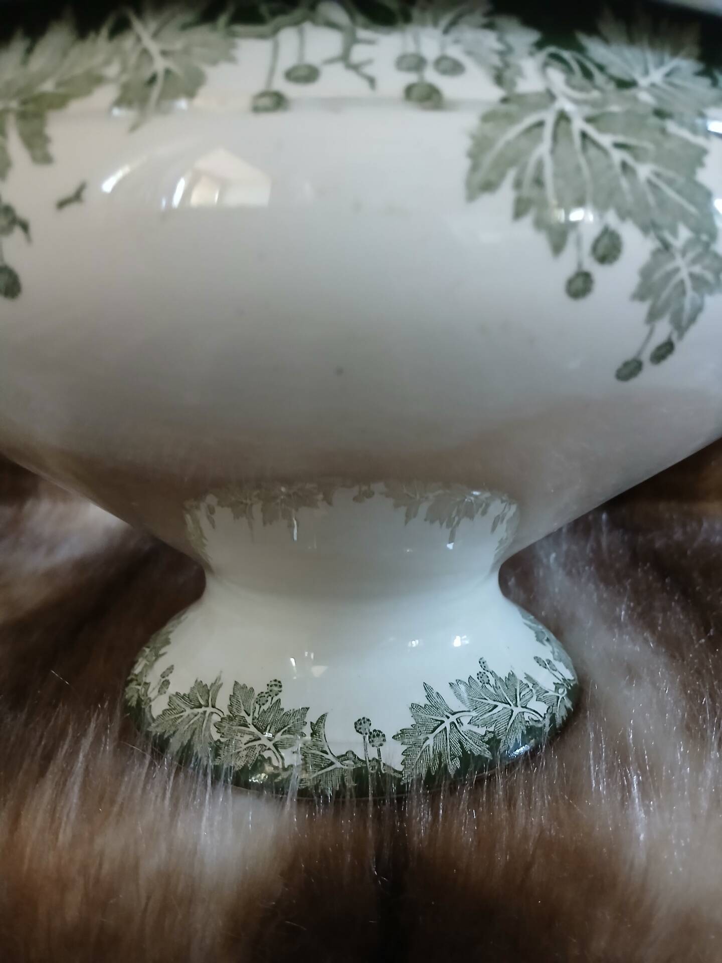 Small antique soup tureen in ironstone