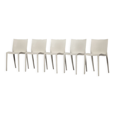 Chaises vintage en plastique lisse et moderne du milieu du siècle par Philippe Starck pour Xo Design, lot de 5