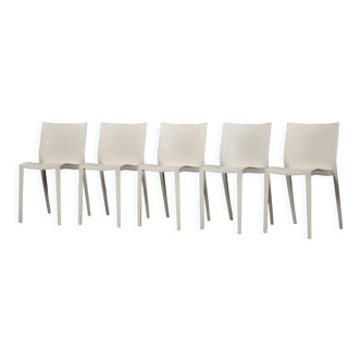 Chaises vintage en plastique lisse et moderne du milieu du siècle par Philippe Starck pour Xo Design, lot de 5