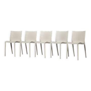Mid-century smooth plastic vintage chairs by Philippe Starck for Xo Design, set of 5.