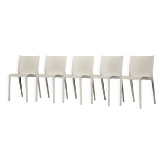 Vintage mid-century modern slick slick plastic chairs by philippe starck for xo design, set of 5