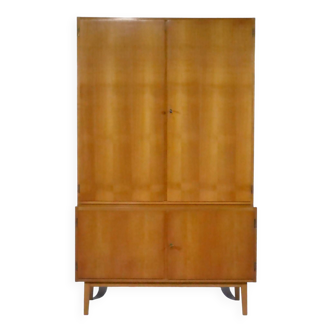 Mid-Century design highboard in cherry wood, vintage dresser, 1960s