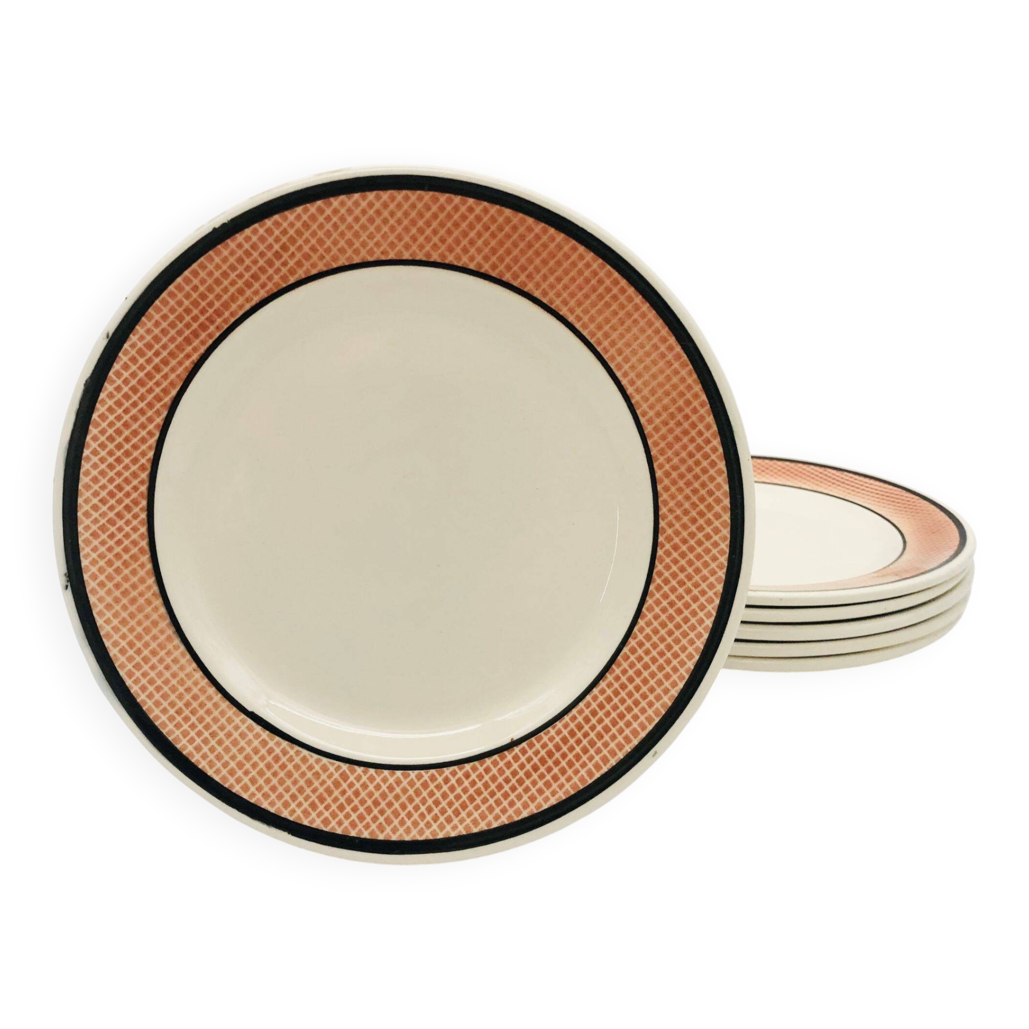 6 dessert plates Nidervillier, model Fanny.