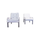 Pair of tubular armchairs double face '70