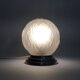 Chrome metal and Art Deco glass globe