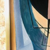 Vintage abstract painting, signed, circa 70's/80's