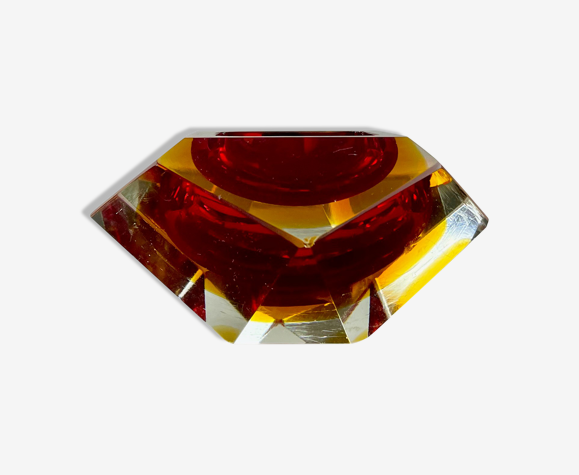 Cendrier vintage en verre de Murano Sommerso, circa 1950