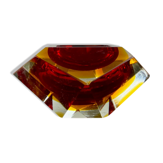 Vintage glass ashtray by Murano Sommerso, circa 1950