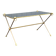 Table basse laiton et verre vintage